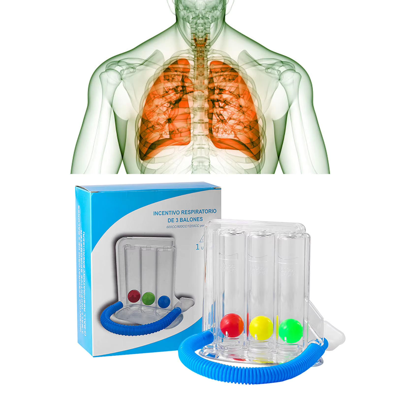 3 Balls Breathing Trainer - Elevate Your Lung Power!